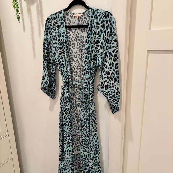 NFC Womens Leopard Print Wrap Dress Size XS/S NWOT Three Quarter Sleeve - Picture 3 of 10